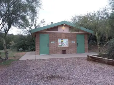 On-site vault toilets.