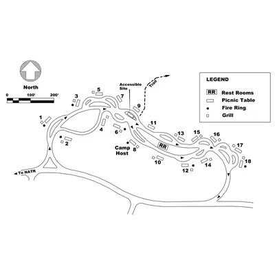 Jeff Busby Campground Site Map