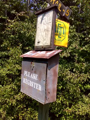 FLT M29 5.3 mi - DEC register in large parking area near junction of E and W Trout Brook Roads - panoramio