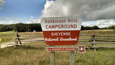 Hankinson Hills Campground Sign, Sheyenne National Grassland, North Dakota (51903734594)