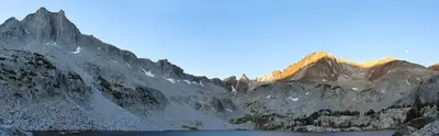 Big McGee Lake and Red and White Mountain at sunrise (3927607705)