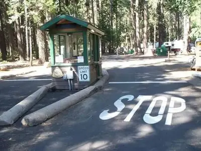 Lower Pines Campground Entrance Kiosk
