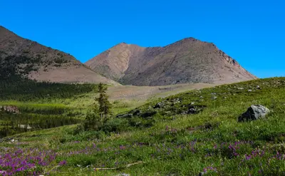 Mountain and tundra landscape in Ivvavik National Park, YT