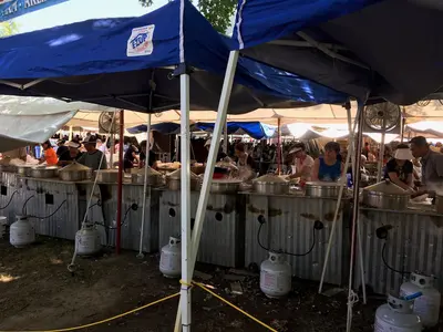 Hàng đổ bánh cuốn, Quán Đồng Hành, Đại hội Thánh Mẫu 2017