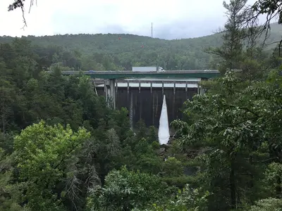 Tallulah Gorge dam and bridge 2020 2