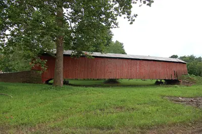 Red Run Covered Bridge Side 3008px