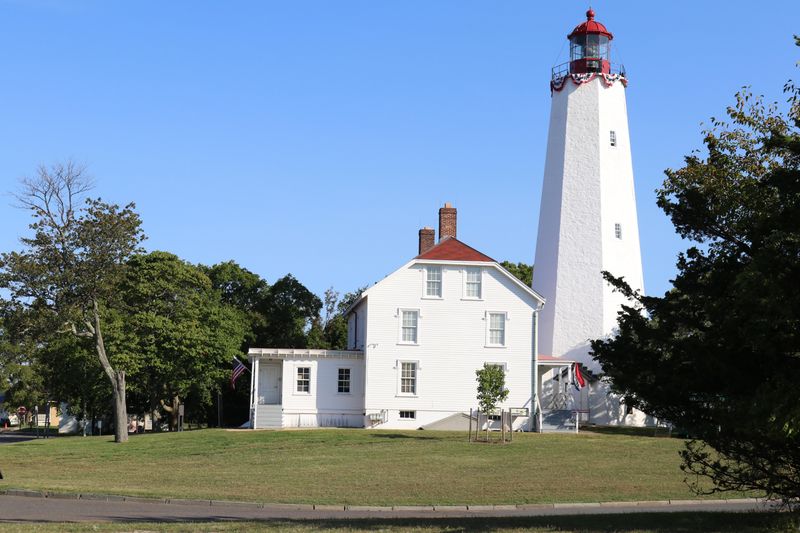 The Sandy Hook lighthouse and keepers quarters