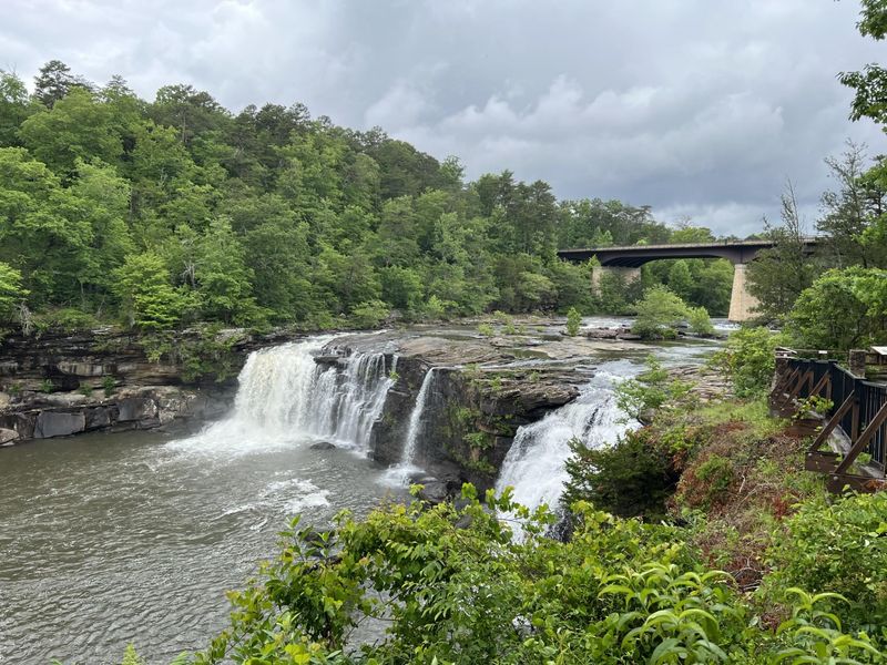 Little River Falls in the Spring, located on AL Hwy 35