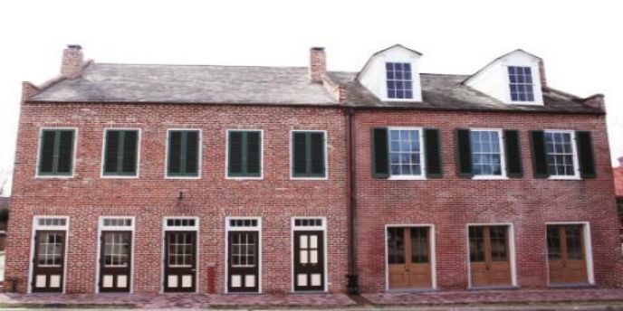 Two story brick townhouse