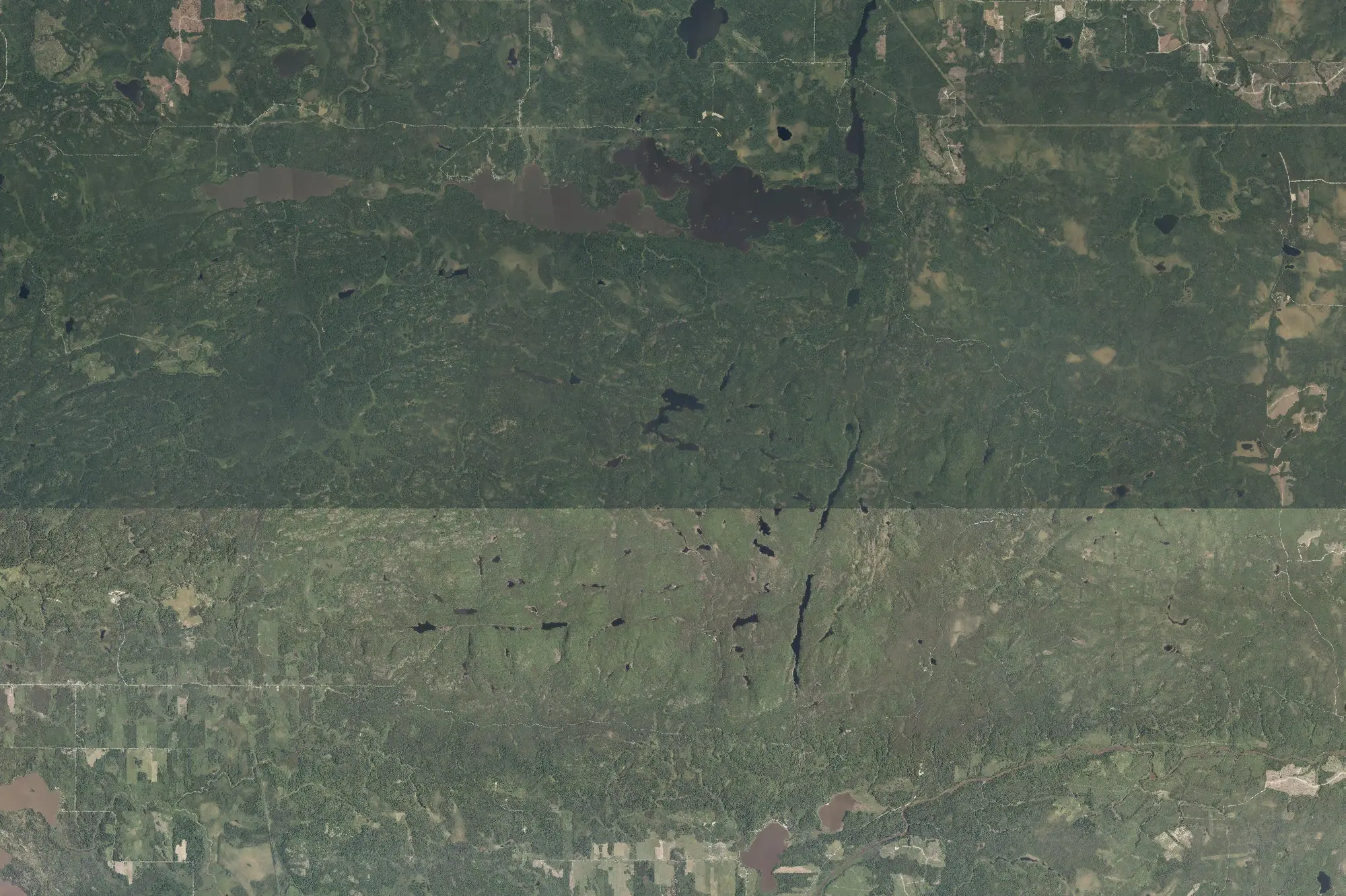 Aerial view of Aiguebelle National Park (Québec)