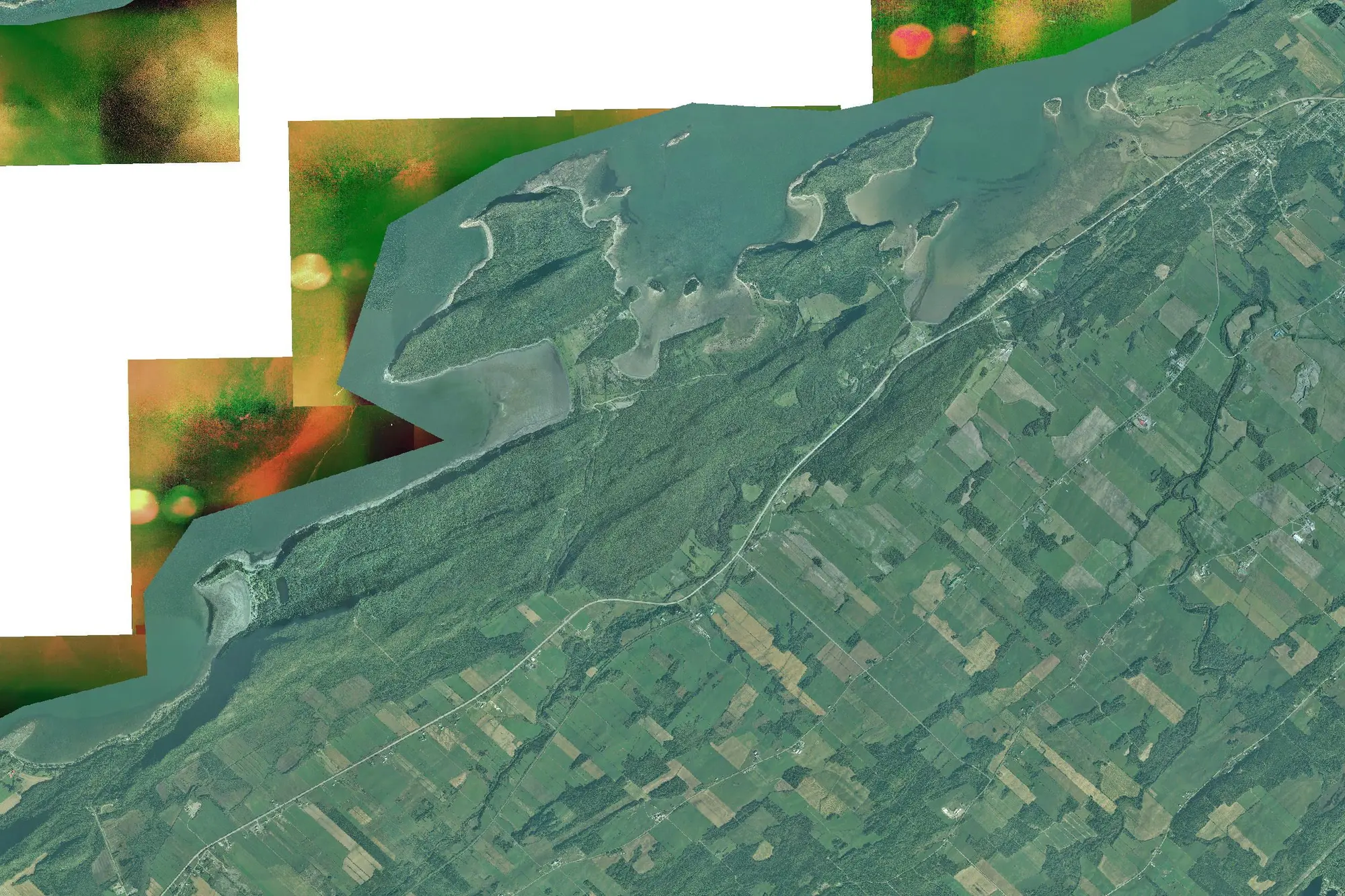 Aerial view of Bic National Park (Québec)