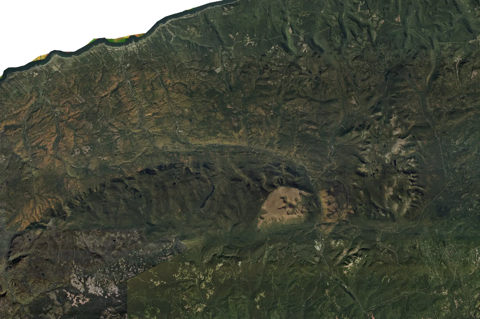 Aerial view of Gaspésie National Park (Québec)