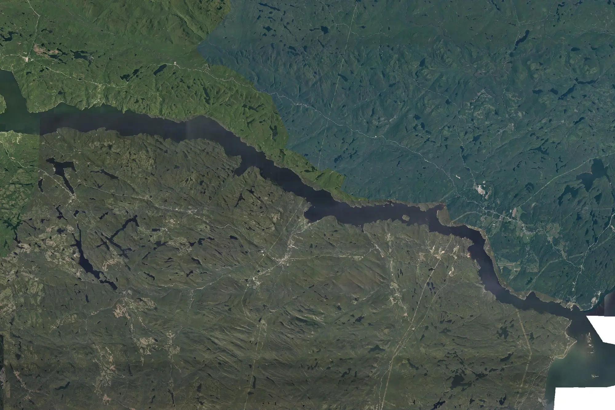 Aerial view of Fjord-du-Saguenay National Park (Québec)