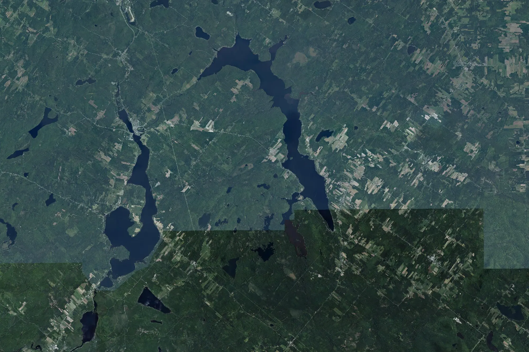 Aerial view of Frontenac National Park (Québec)
