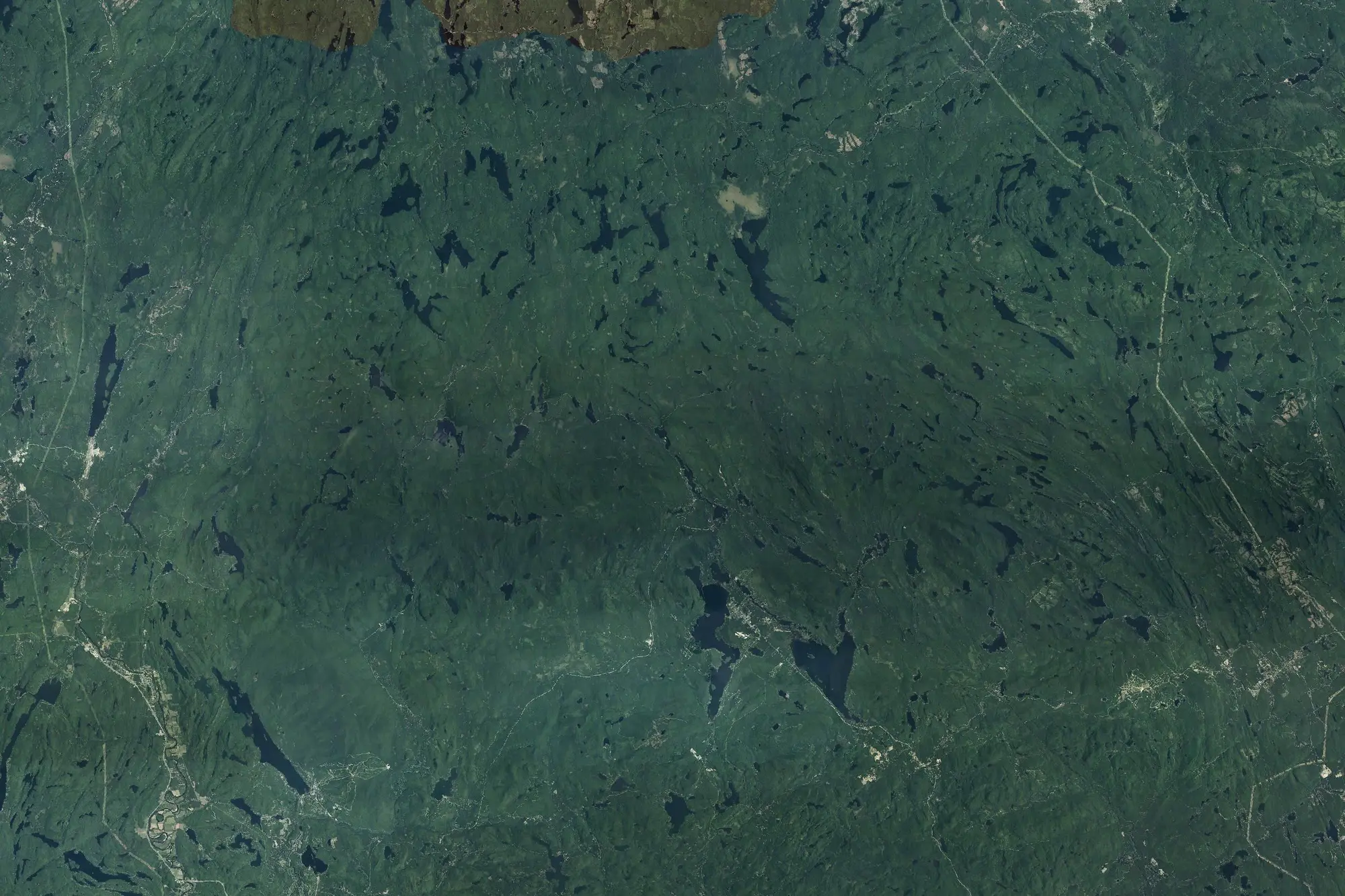 Aerial view of Mont-Tremblant National Park (Québec)