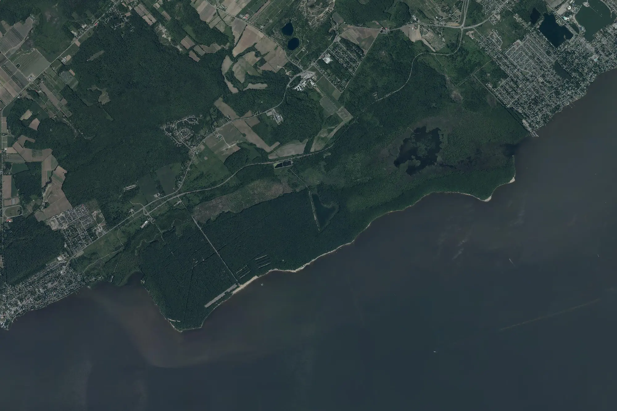 Aerial view of Oka National Park (Québec)
