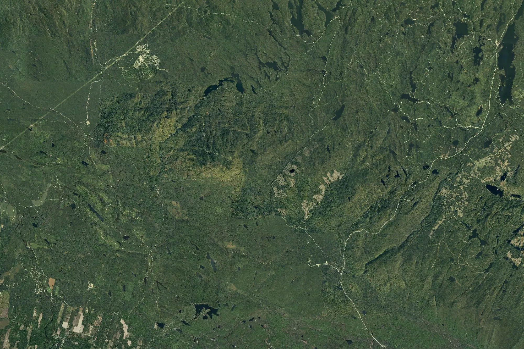 Aerial view of Monts-Valin National Park (Québec)