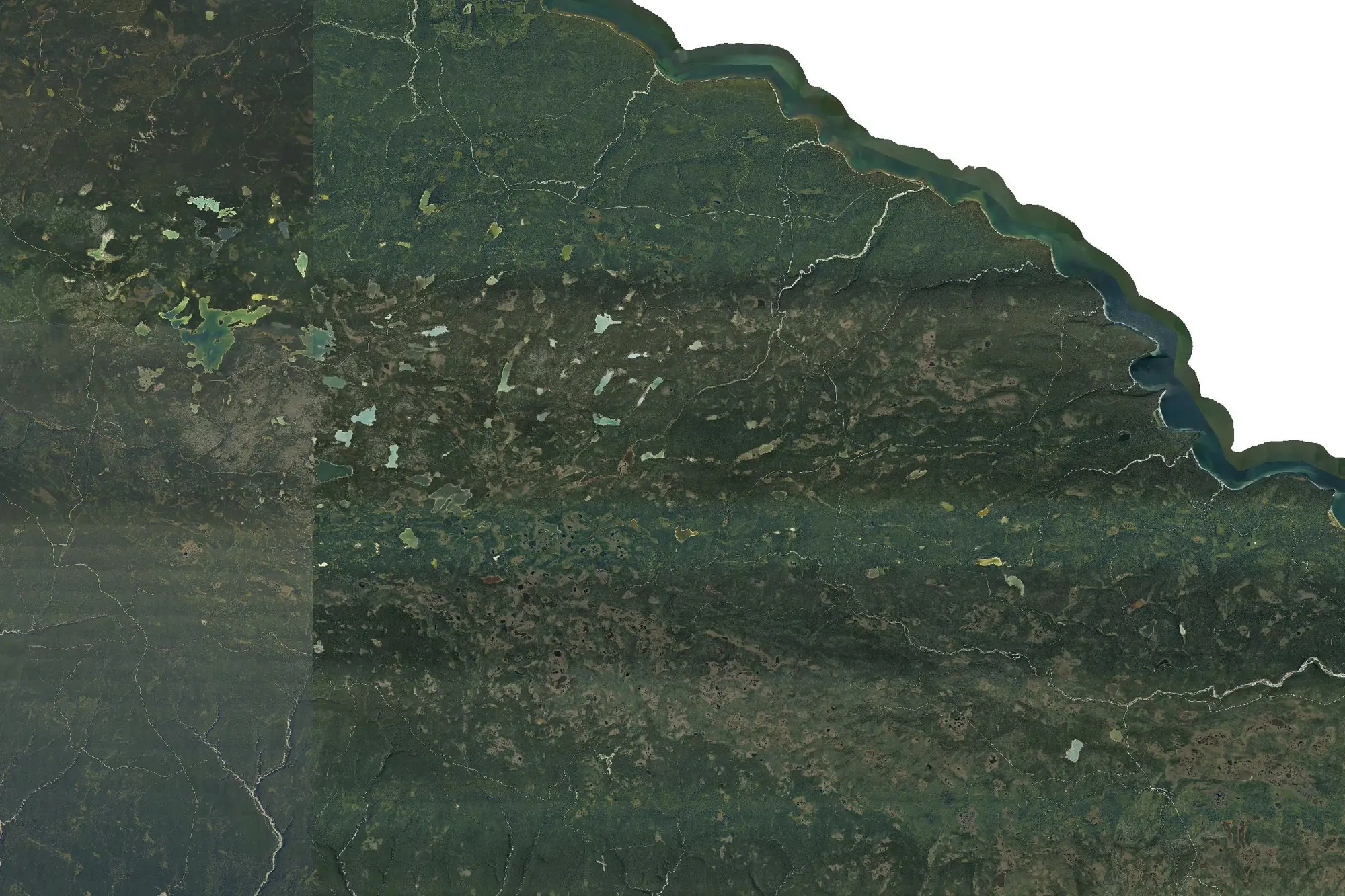 Aerial view of Anticosti National Park (Québec)