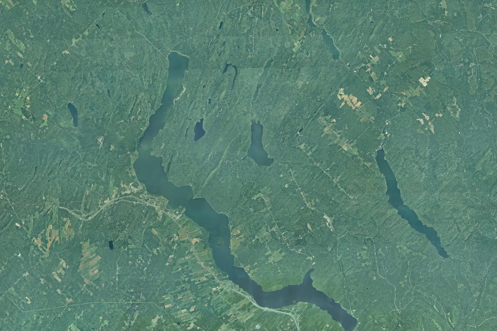 Aerial view of Lac-Témiscouata National Park (Québec)