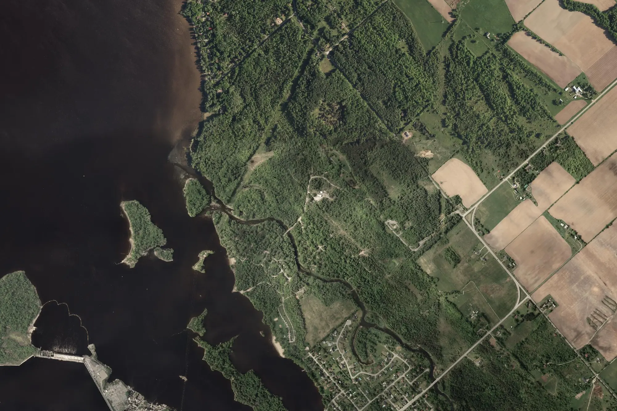 Aerial view of Fitzroy Provincial Park (Recreational Class)
