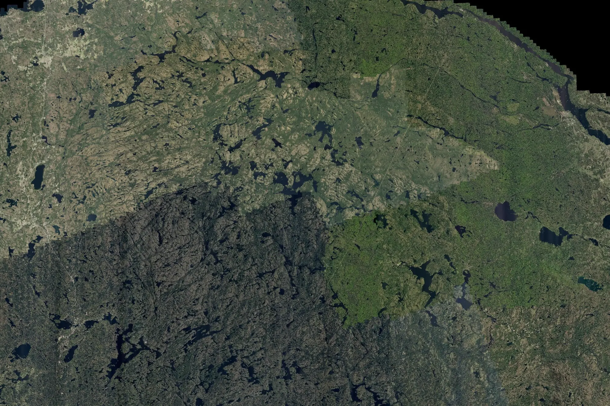 Aerial view of Algonquin Provincial Park (Natural Environment Class)
