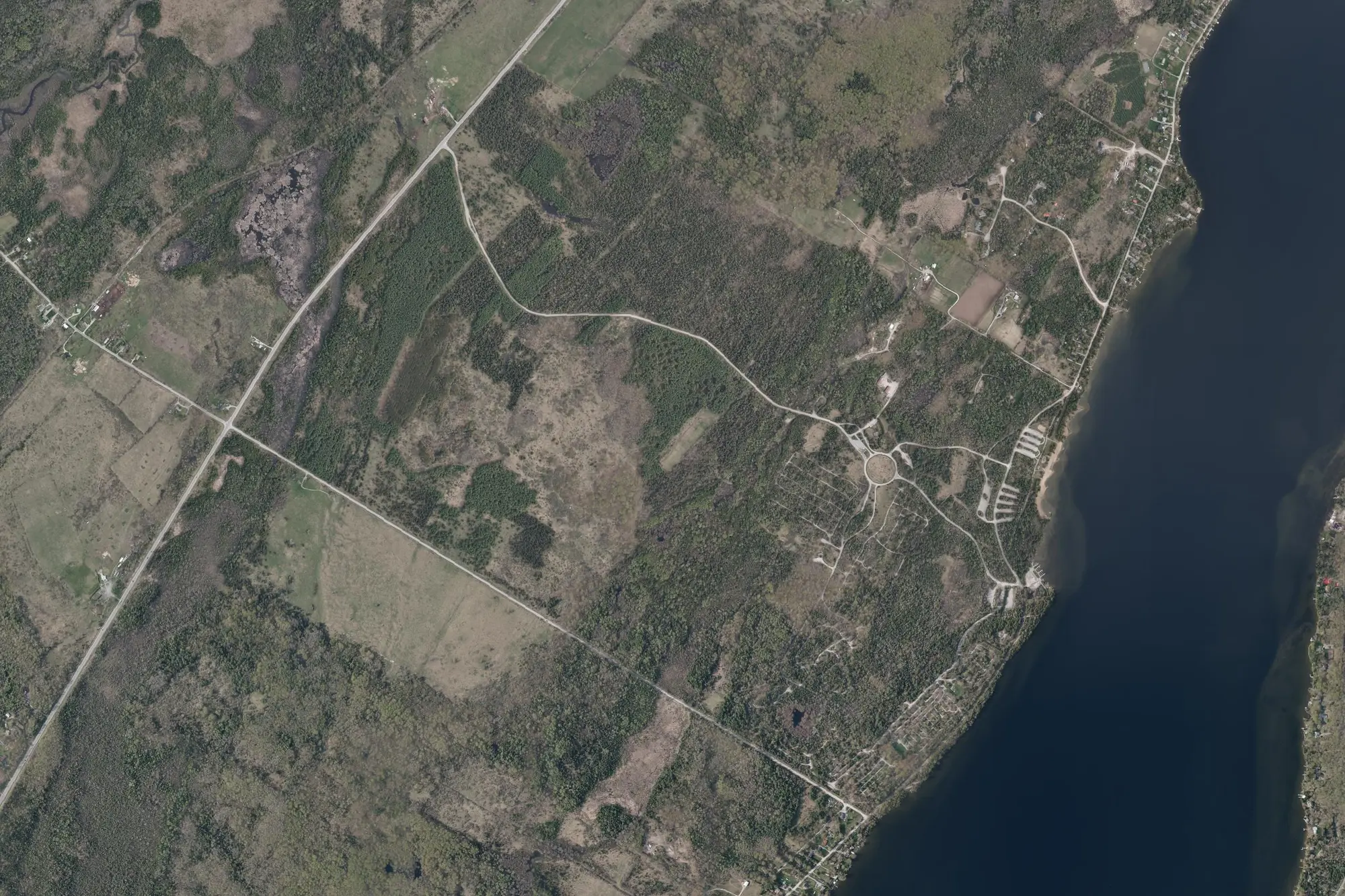 Aerial view of Balsam Lake Provincial Park (Recreational Class)