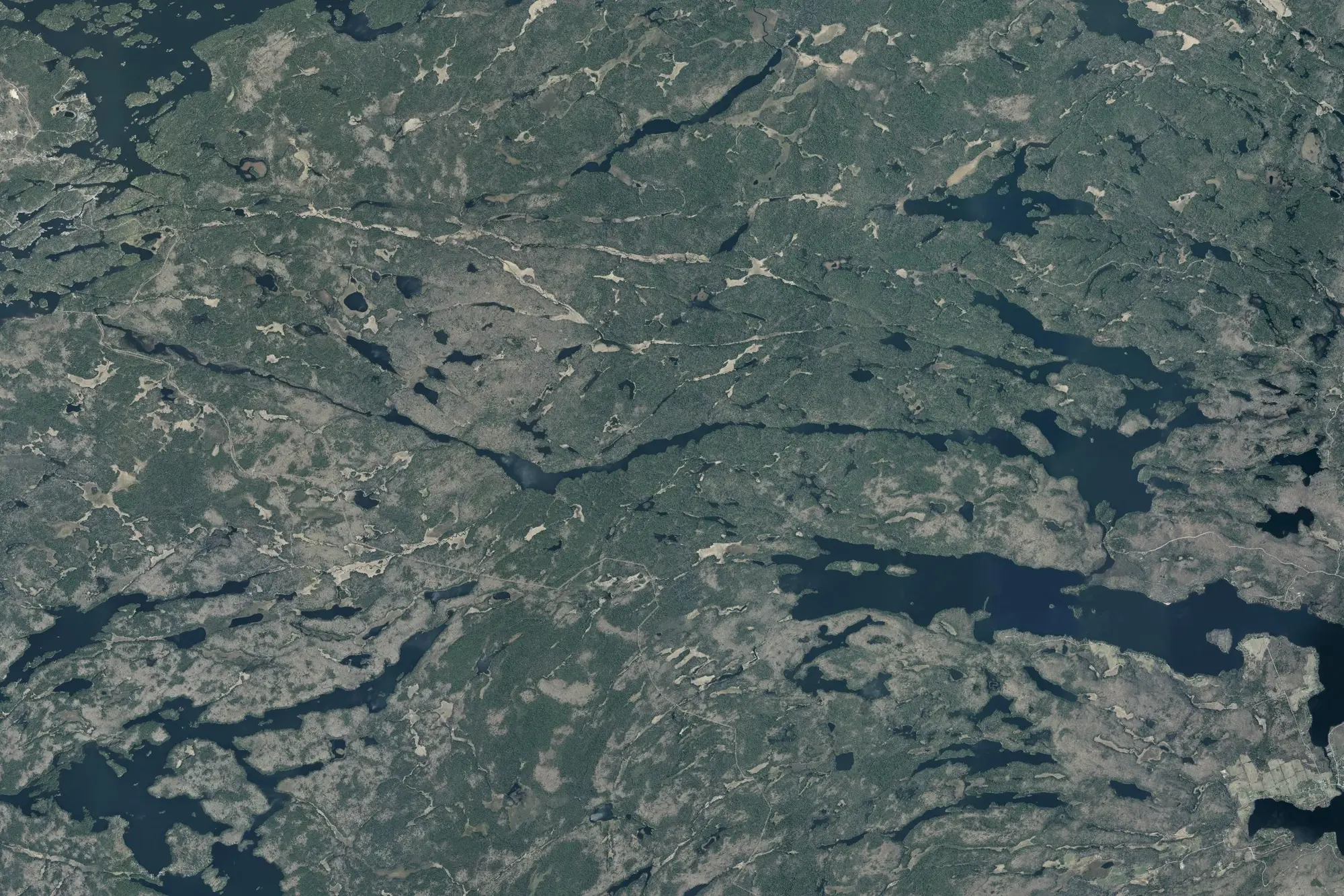 Aerial view of Restoule Provincial Park (Natural Environment Class)