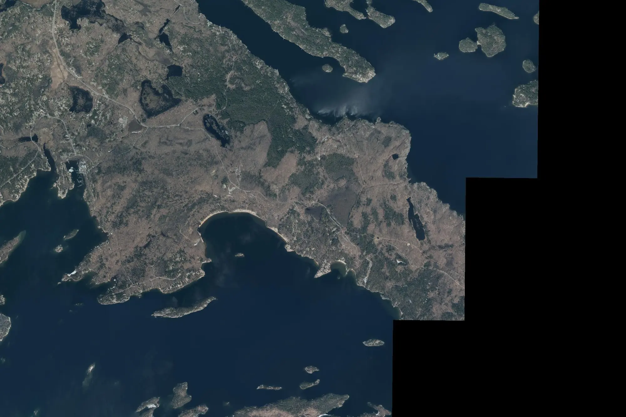 Aerial view of Killbear Provincial Park (Natural Environment Class)