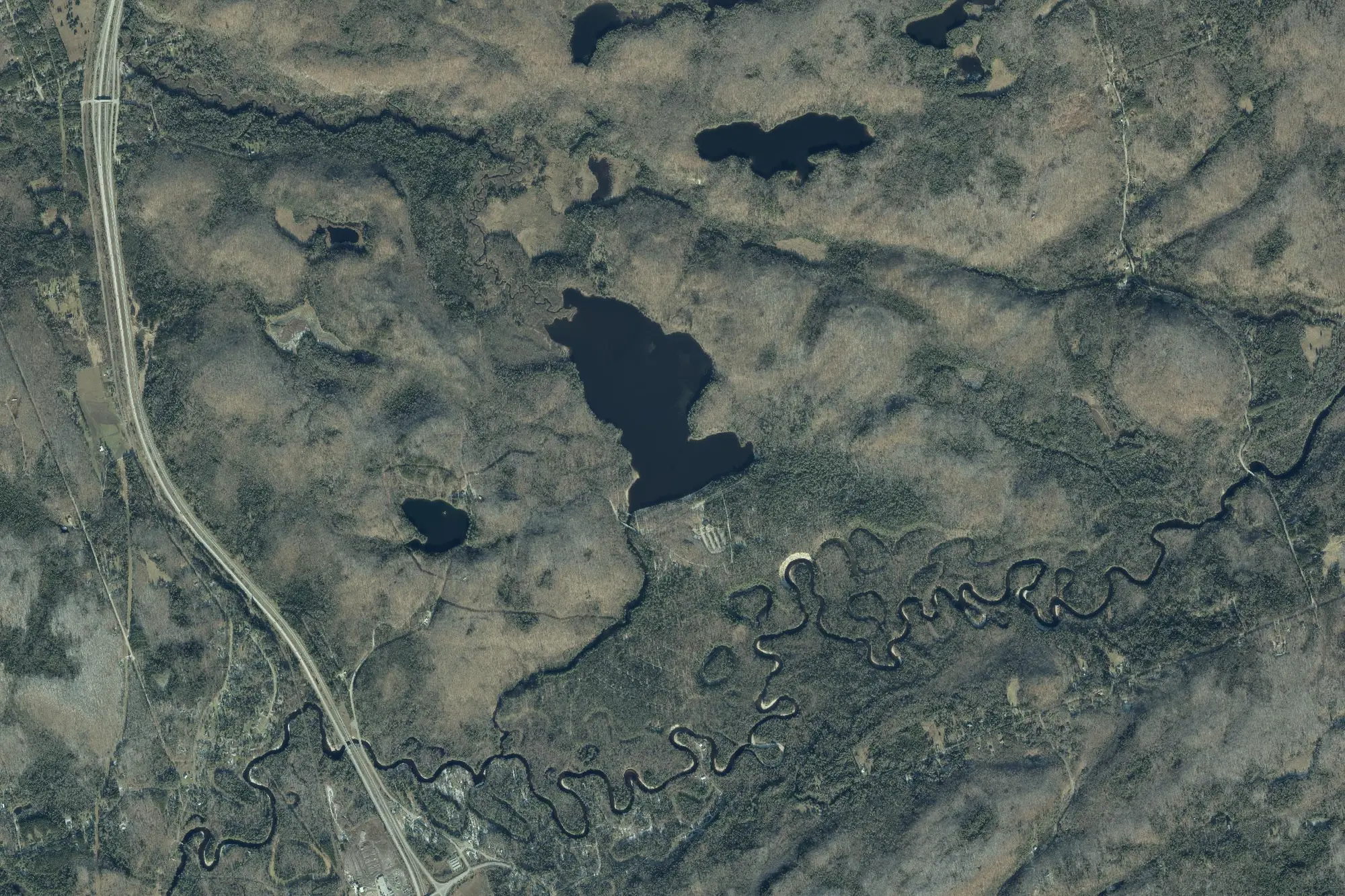 Aerial view of Arrowhead Provincial Park (Natural Environment Class)