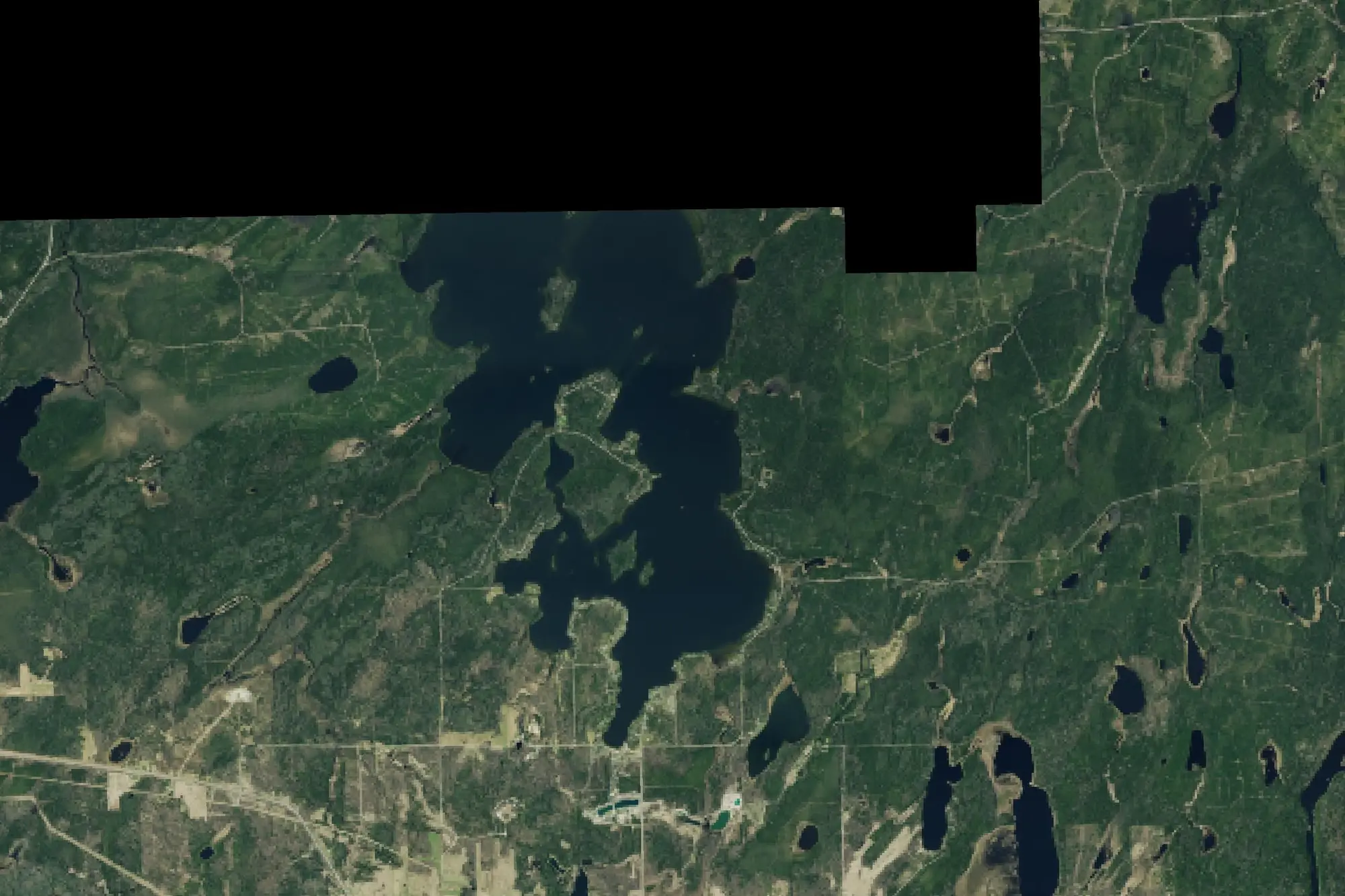 Aerial view of René Brunelle Provincial Park (Recreational Class)