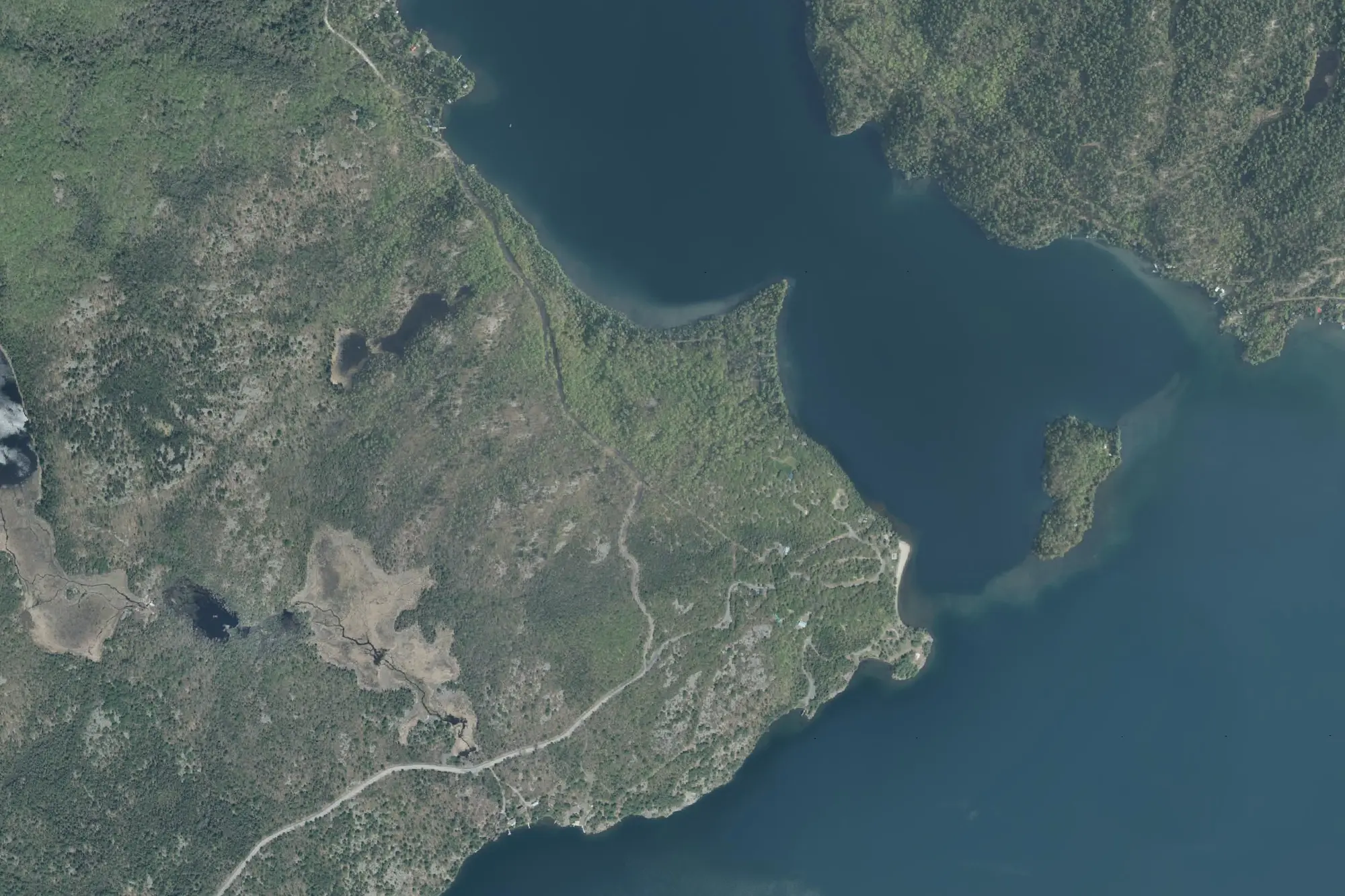 Aerial view of Fairbank Provincial Park (Recreational Class)
