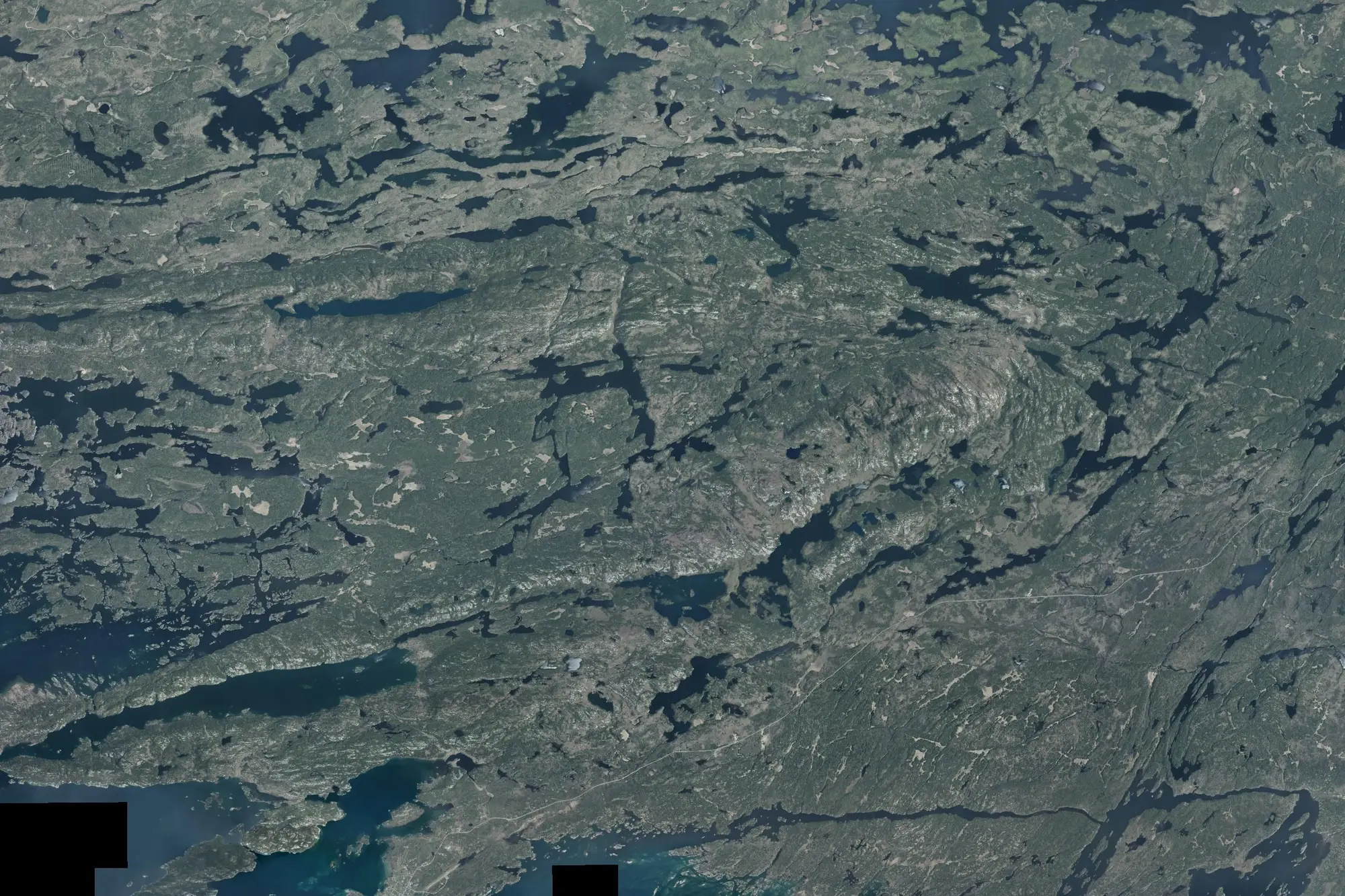 Aerial view of Killarney Provincial Park (Wilderness Class)