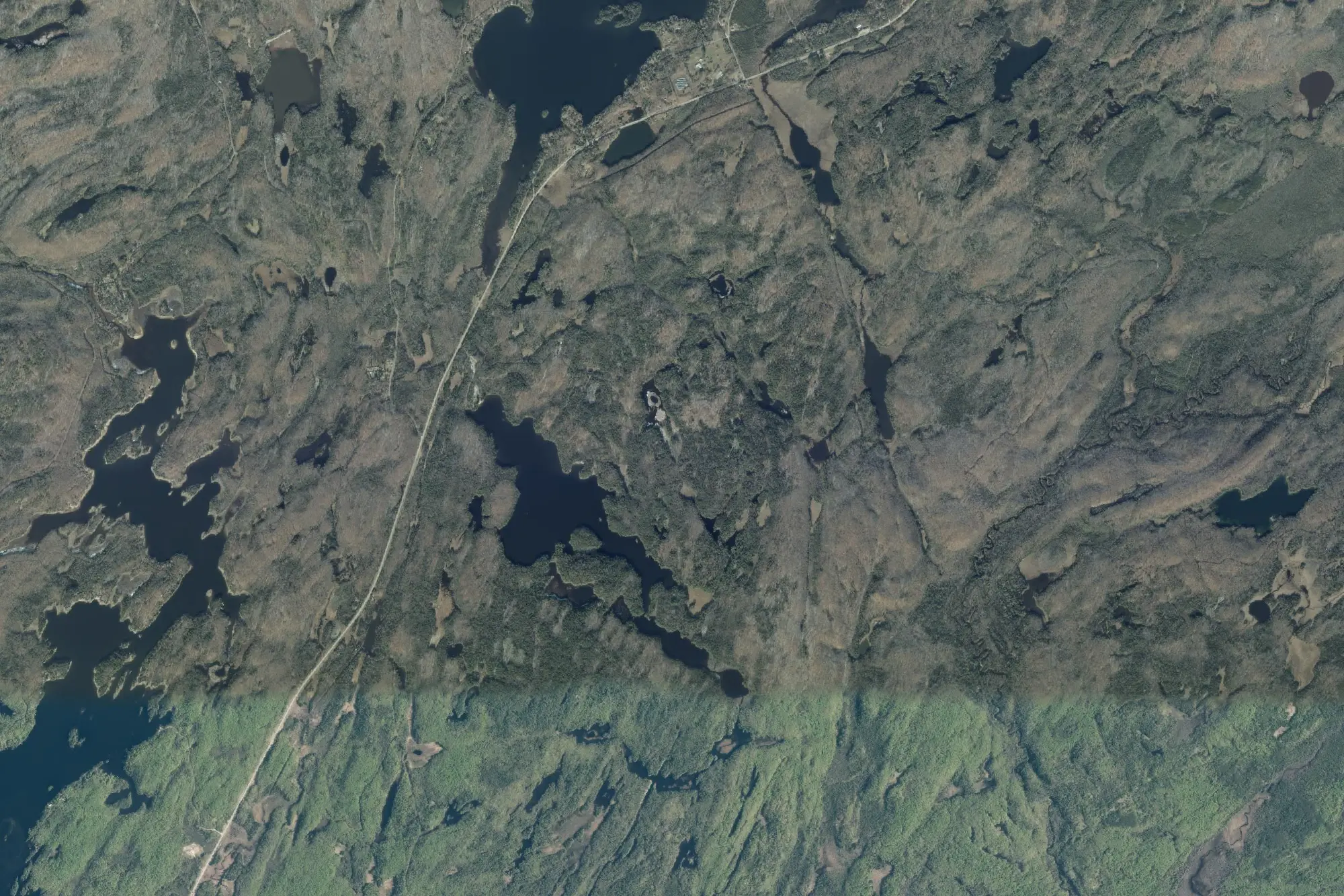 Aerial view of Silent Lake Provincial Park (Natural Environment Class)
