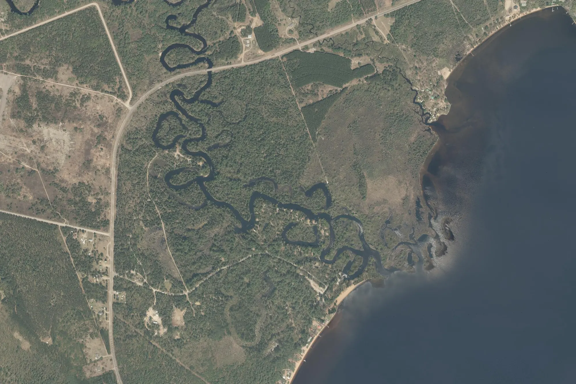 Aerial view of Bonnechere Provincial Park (Recreational Class)