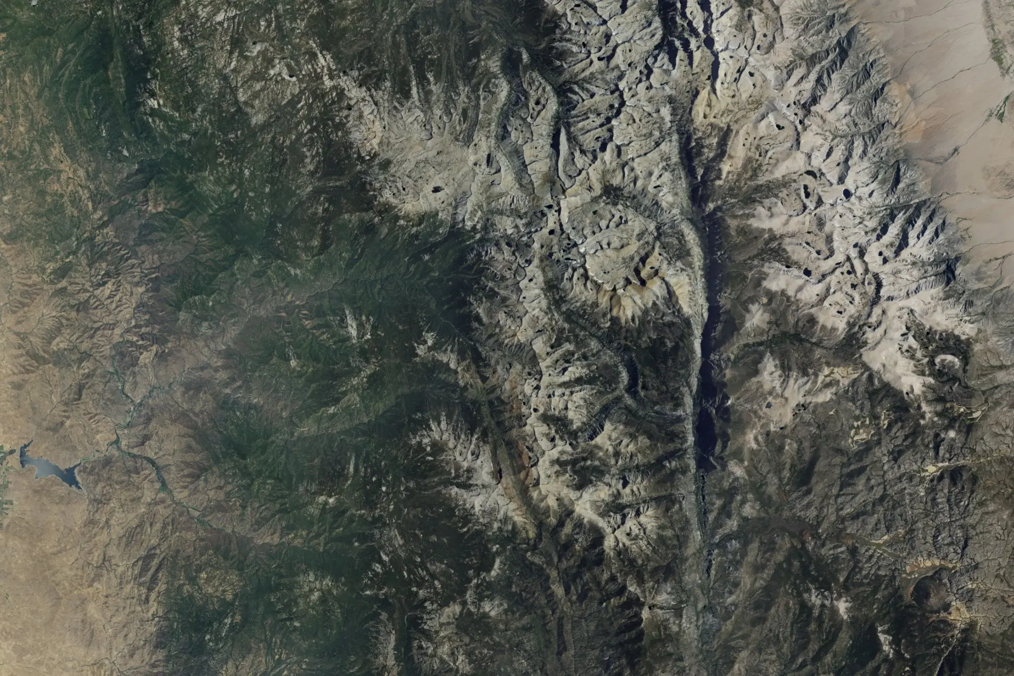 Aerial view of Sequoia National Park