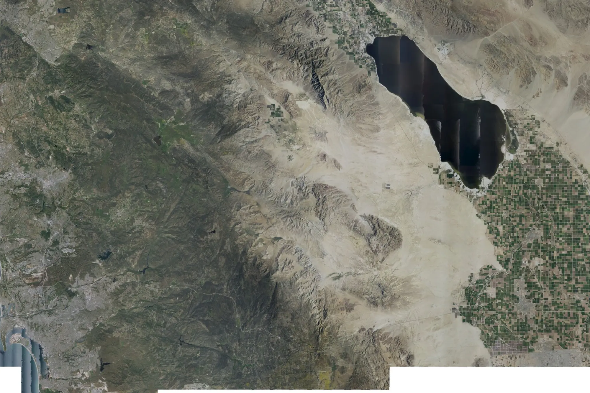 Aerial view of Anza-Borrego Desert State Park