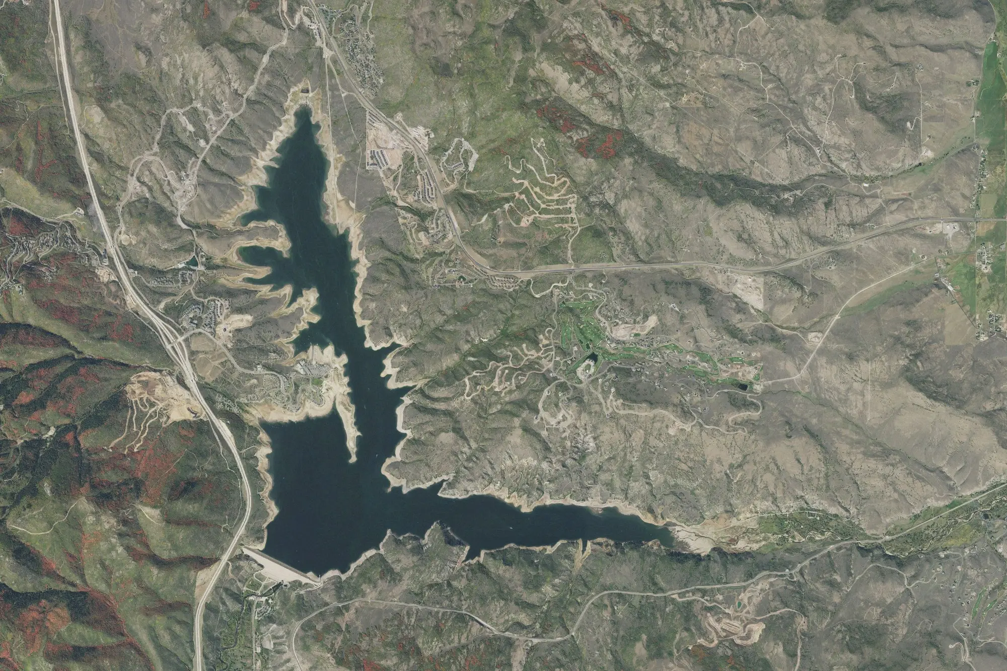Aerial view of Jordanelle State Park