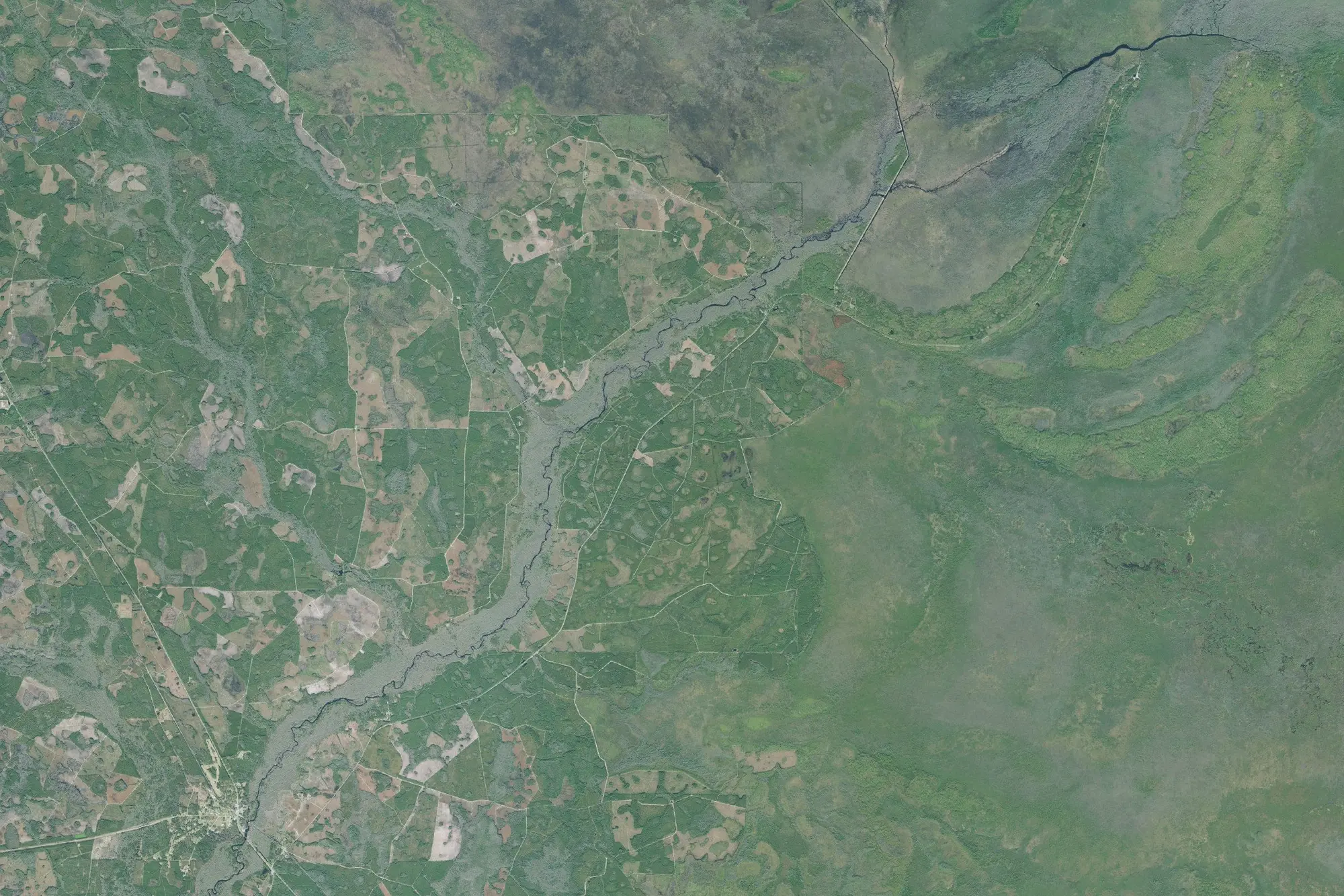 Aerial view of Stephen C. Foster State Park