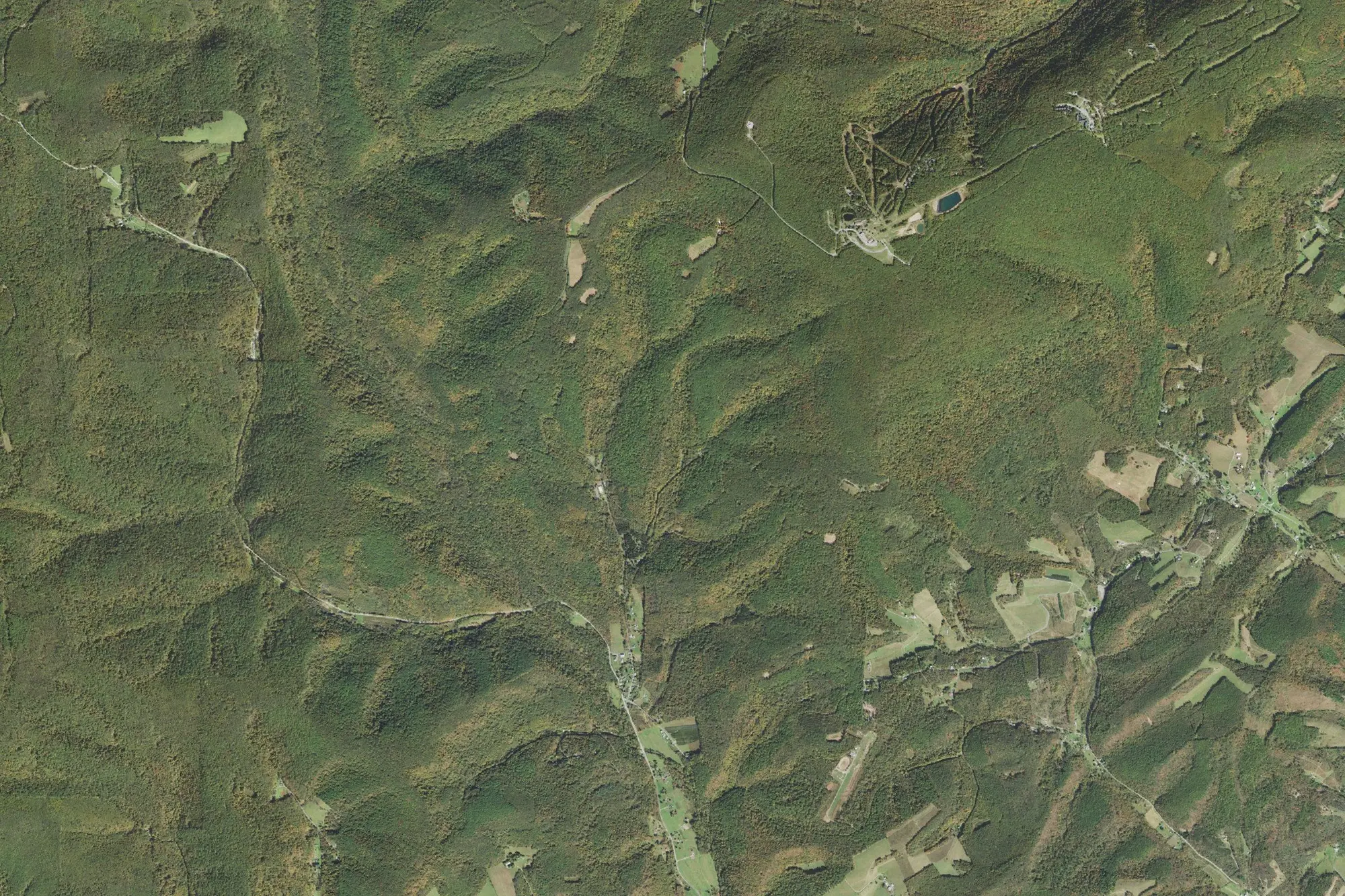 Aerial view of Blue Knob State Park