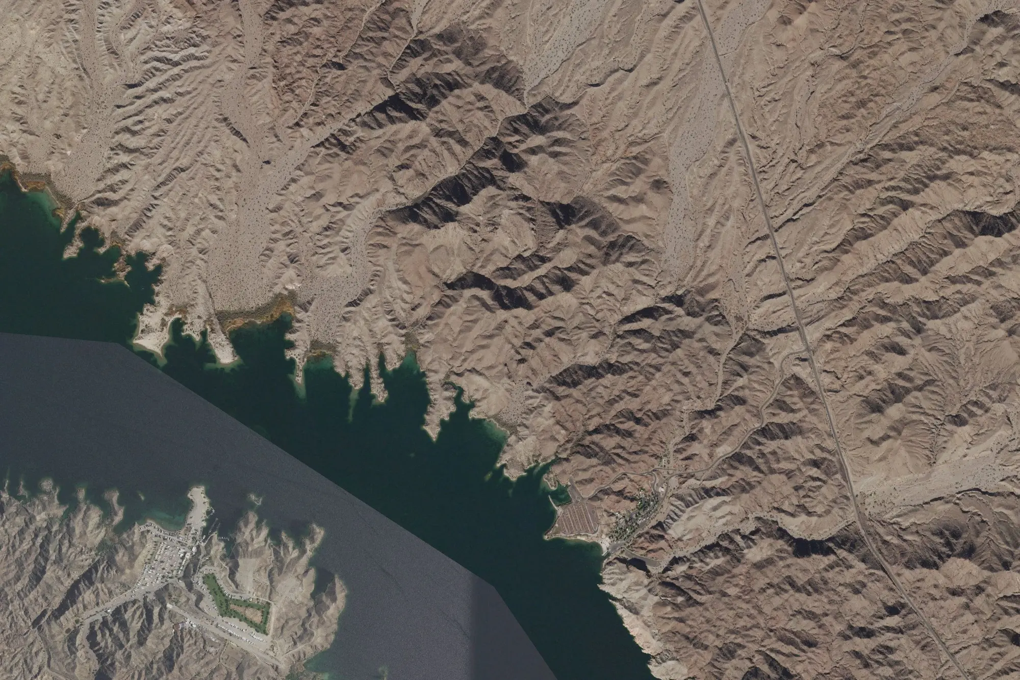 Aerial view of Cattail Cove State Park