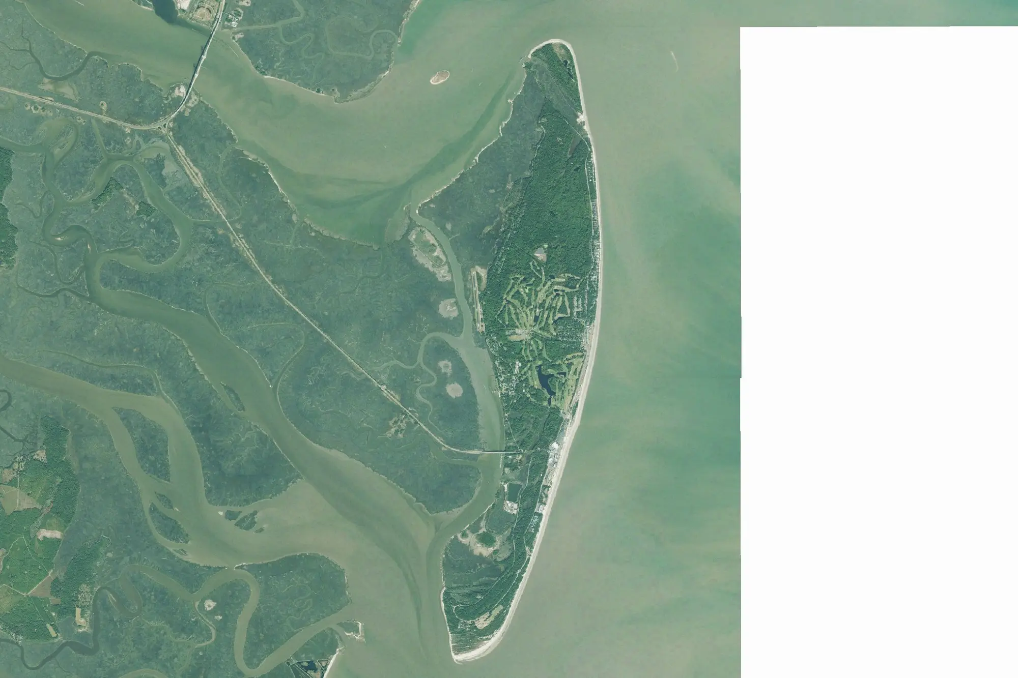 Aerial view of Jekyll Island State Park