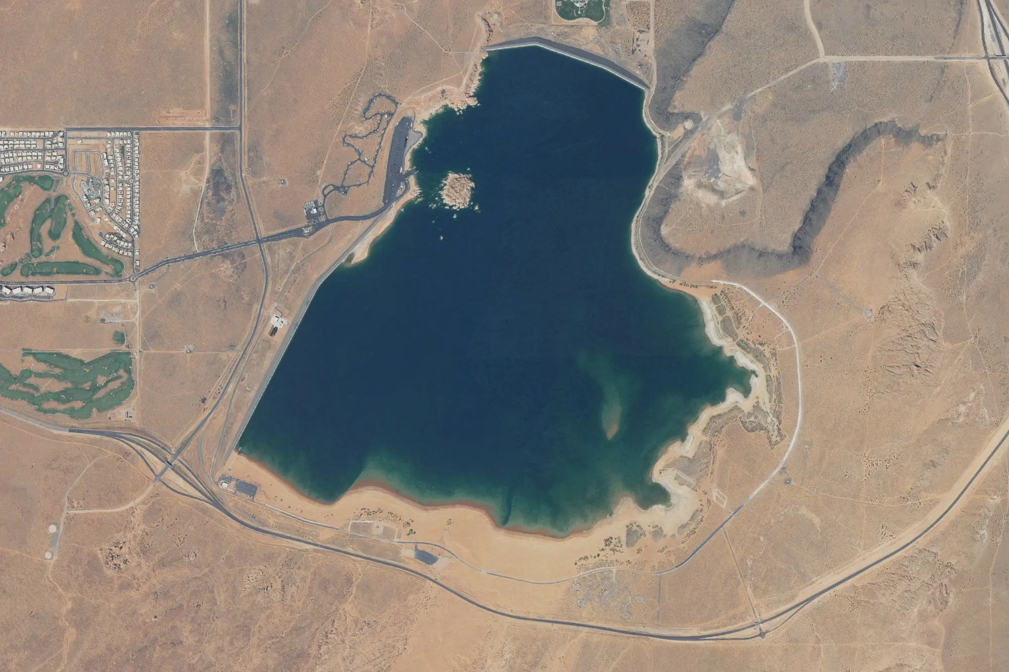Aerial view of Sand Hollow State Park