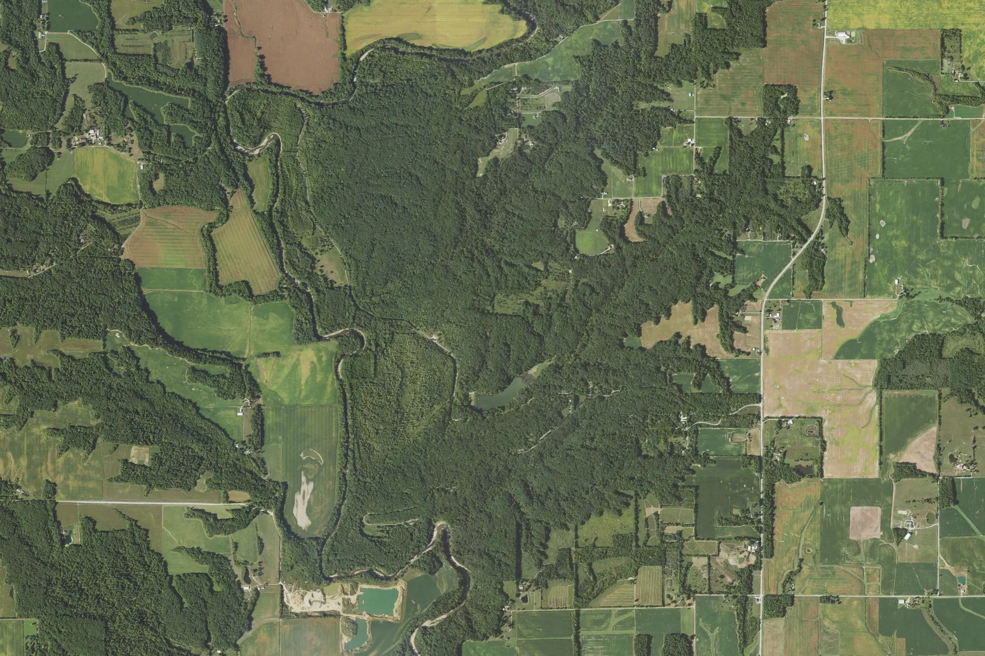 Aerial view of Fox Ridge State Park