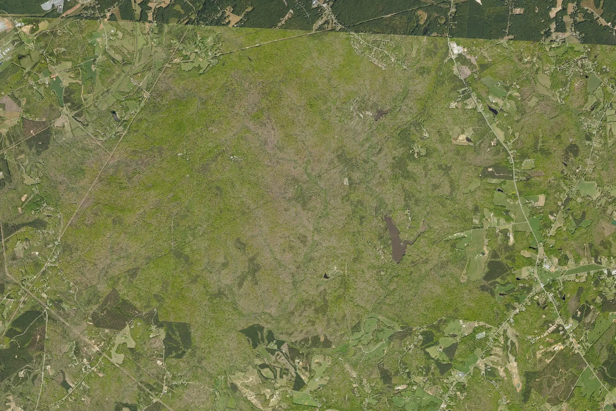 Aerial view of Kings Mountain State Park