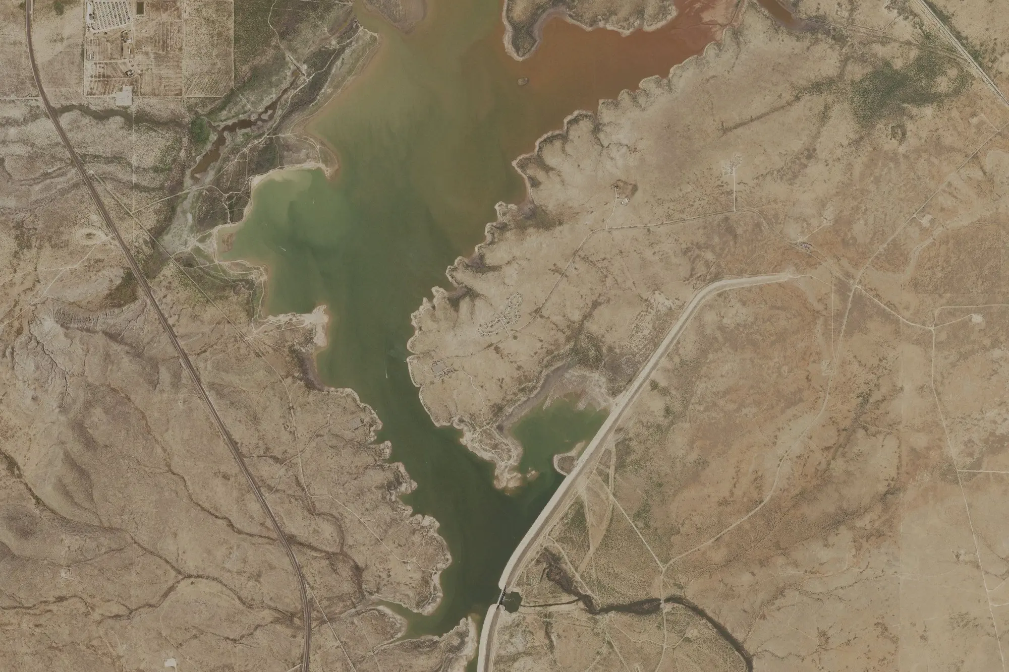 Aerial view of Brantley Lake State Park