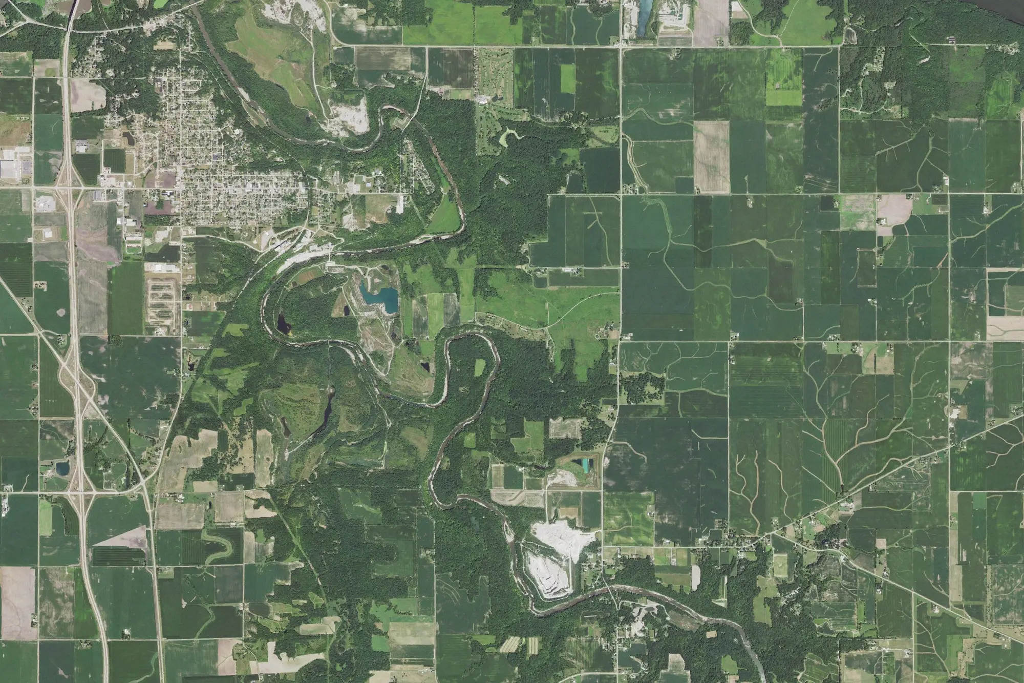 Aerial view of Matthiessen State Park