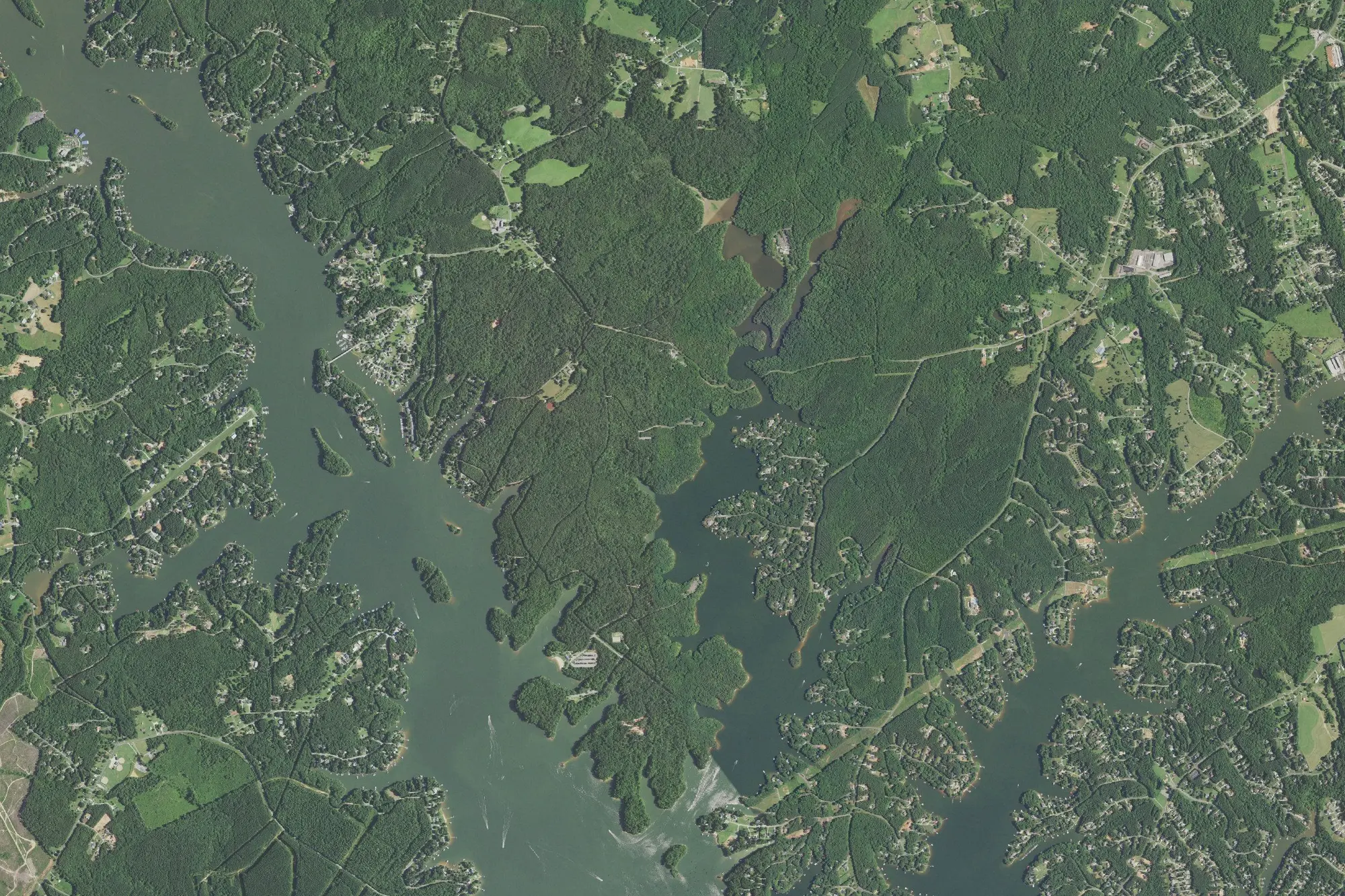 Aerial view of Lake Norman State Park