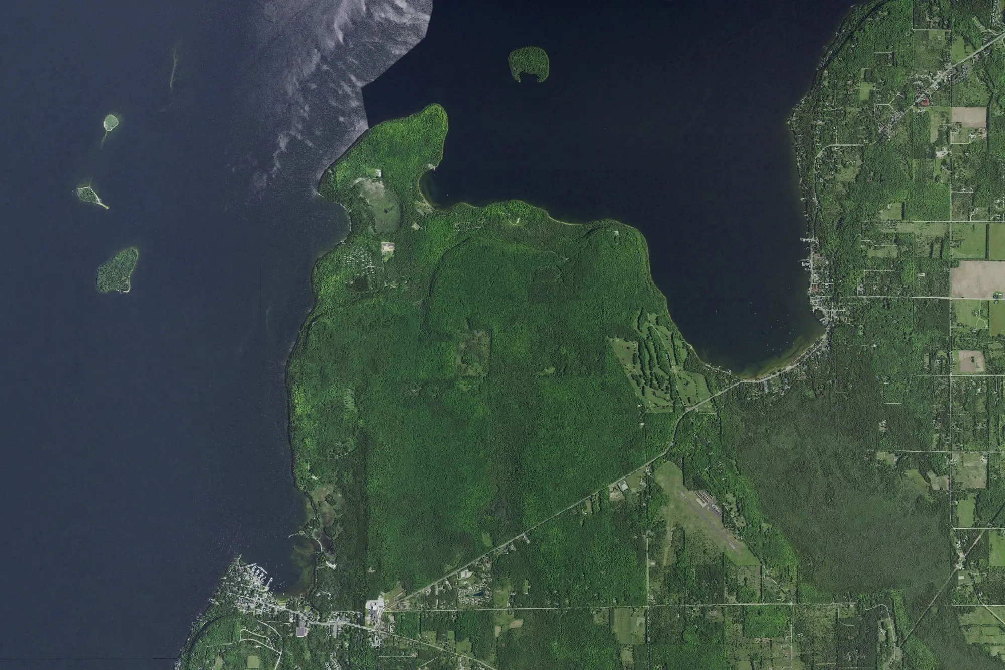 Aerial view of Peninsula State Park