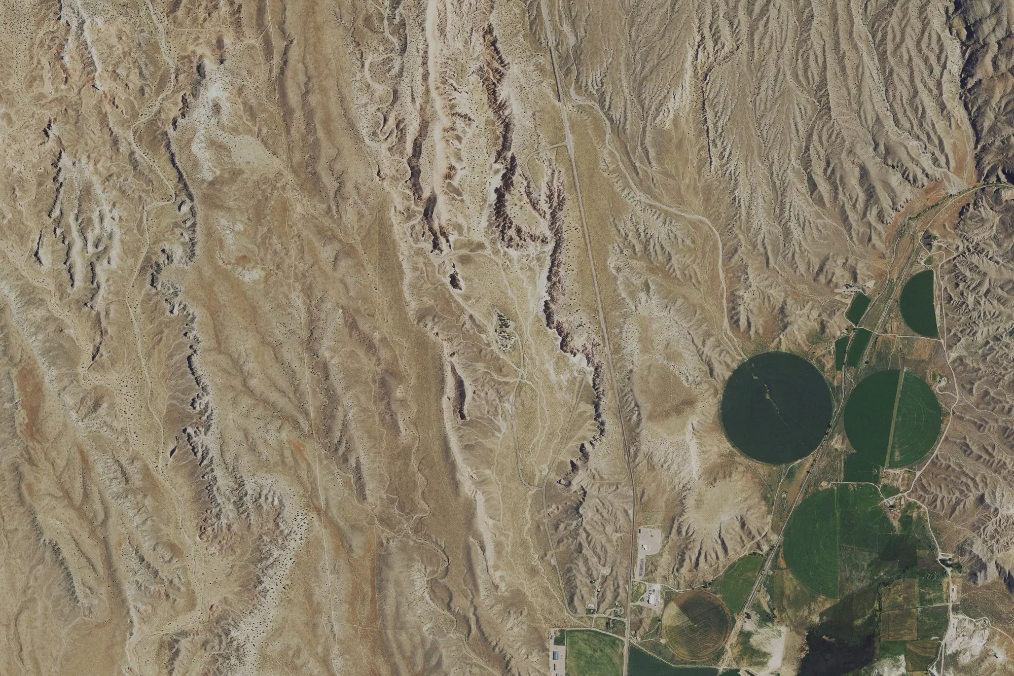 Aerial view of Cathedral Gorge State Park