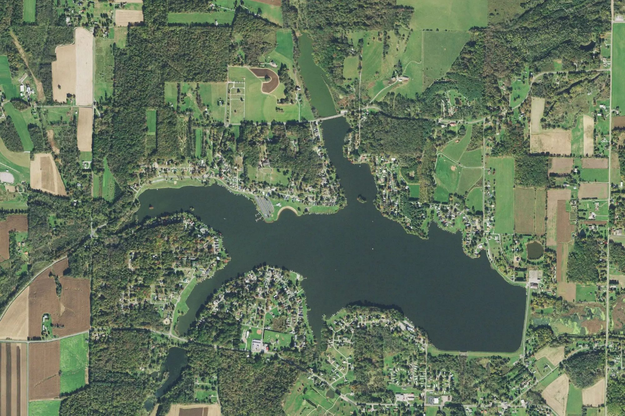 Aerial view of Guilford Lake State Park